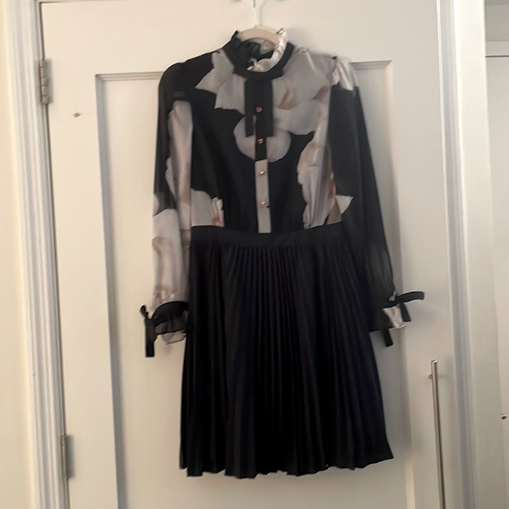 Ted Baker Navy Floral Dress Size 1